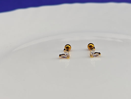 SCREW TYPE EARRINGS ANTI TARNISH AS 3