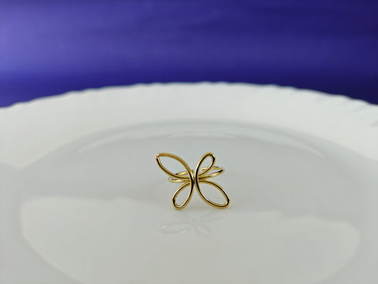GOLD  ADJUSTABLE RING X