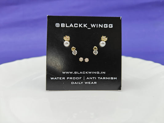 GOLD COMBO EARRING 2B(2) Y X