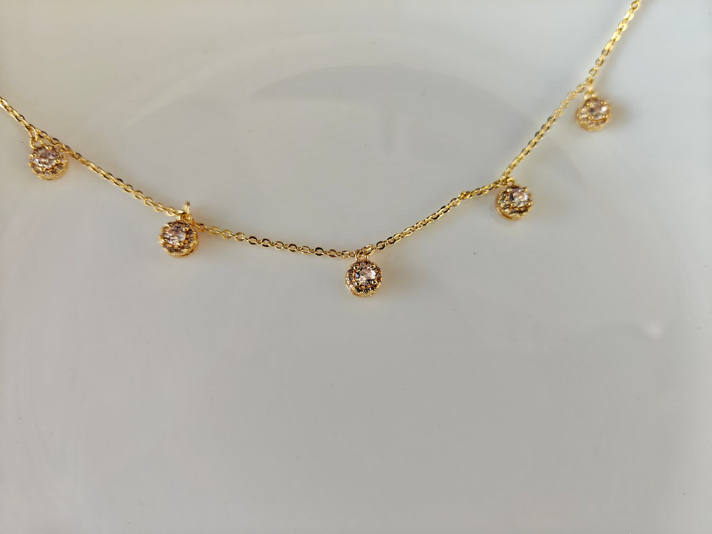 FULLY ADJUSTABLE GOLD CHAIN COMBO WITH EARRINGS