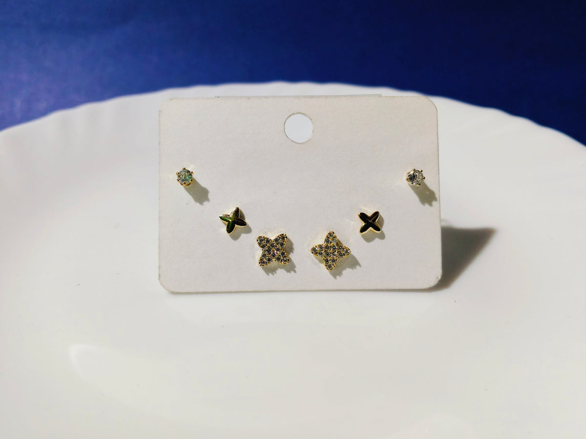 GOLD COMBO EARRING 2A Y