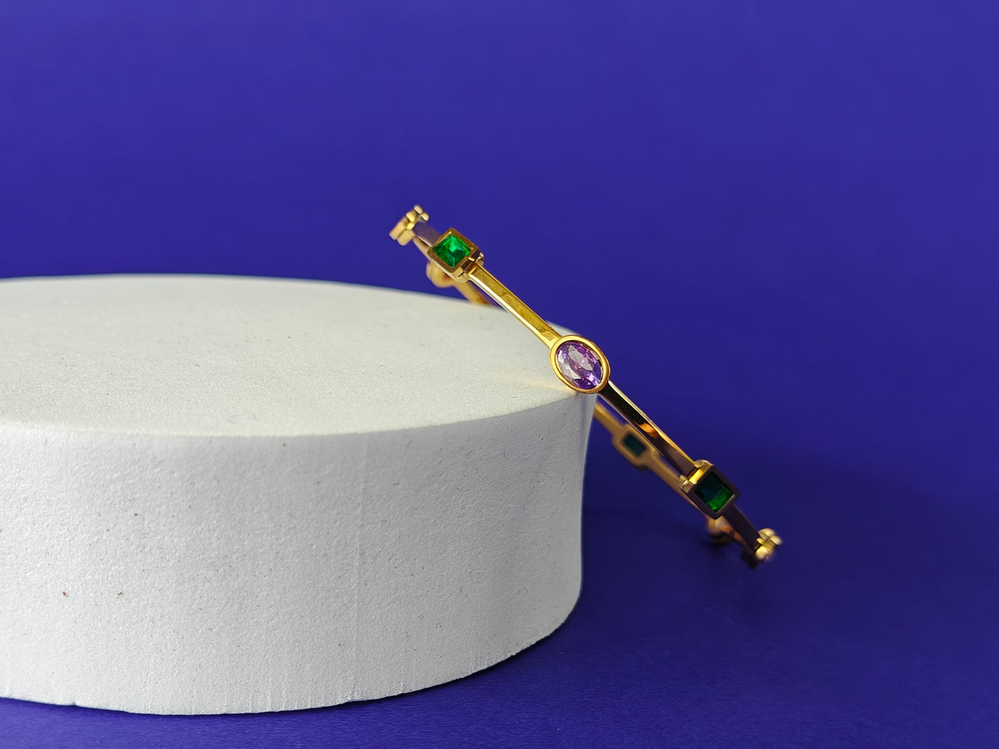 18K PLATED GOLD BANGLE PAIR