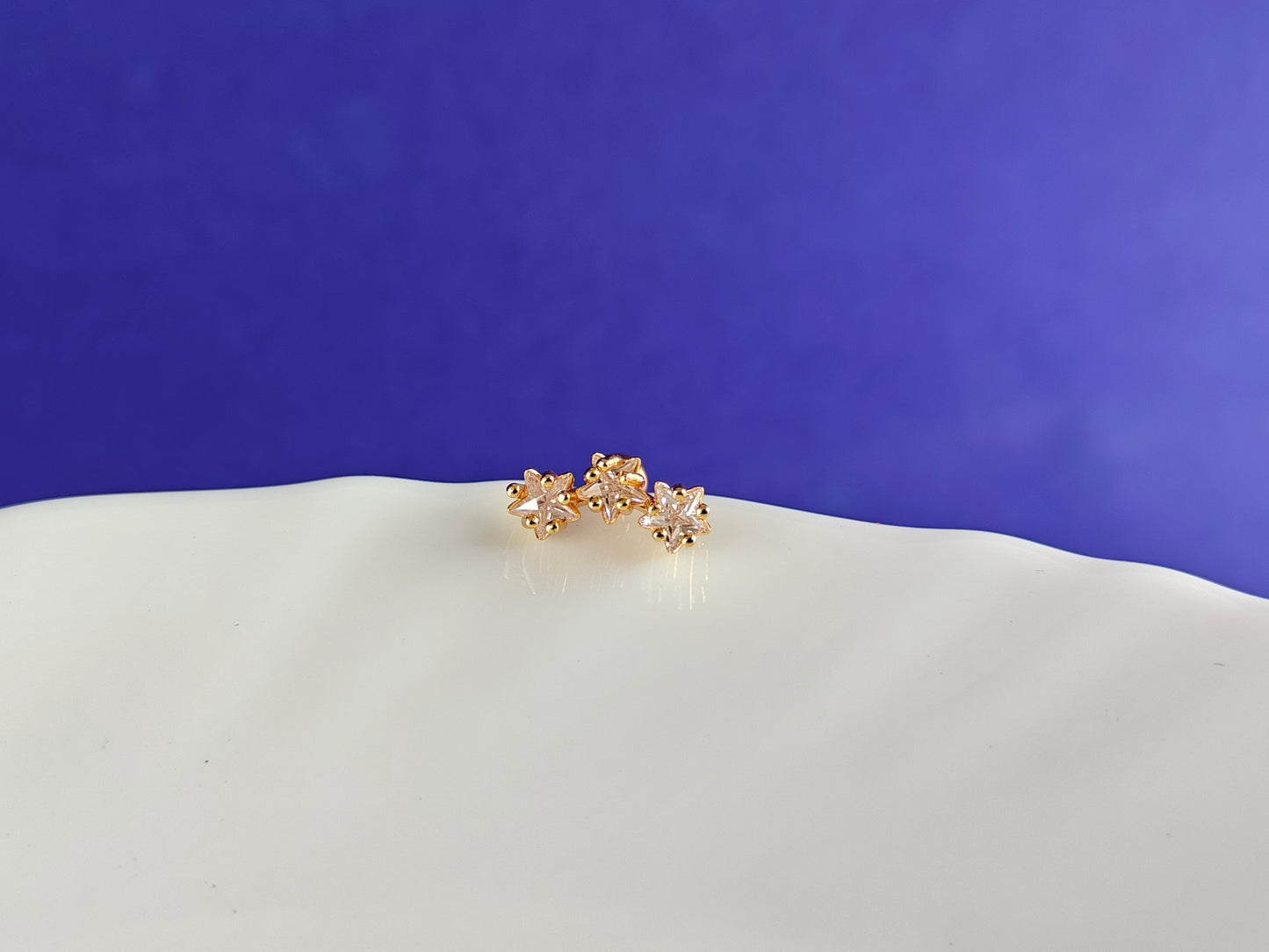 SCREW TYPE GOLD EARRINGS ANTI TARNISH