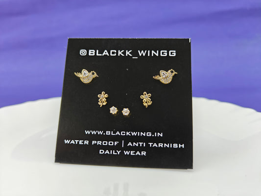 GOLD COMBO EARRING 2B(3) Y X