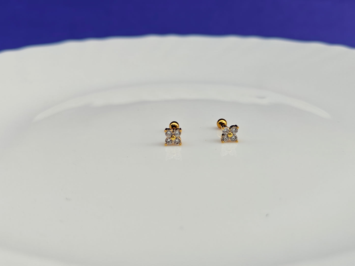 SCREW TYPE EARRINGS ANTI TARNISH AS 4