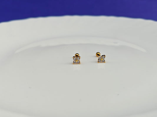 SCREW TYPE EARRINGS ANTI TARNISH AS 4