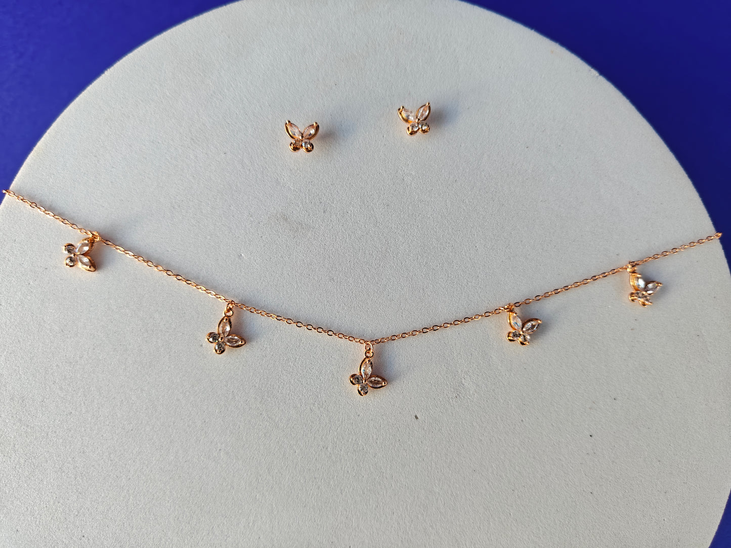 FULLY ADJUSTABLE GOLD CHAIN COMBO WITH EARRINGS