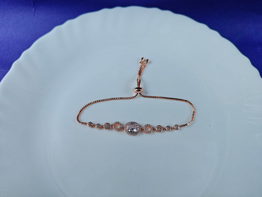 ADJUSTABLE ROSE  GOLD CHAIN BRACELET N  A2