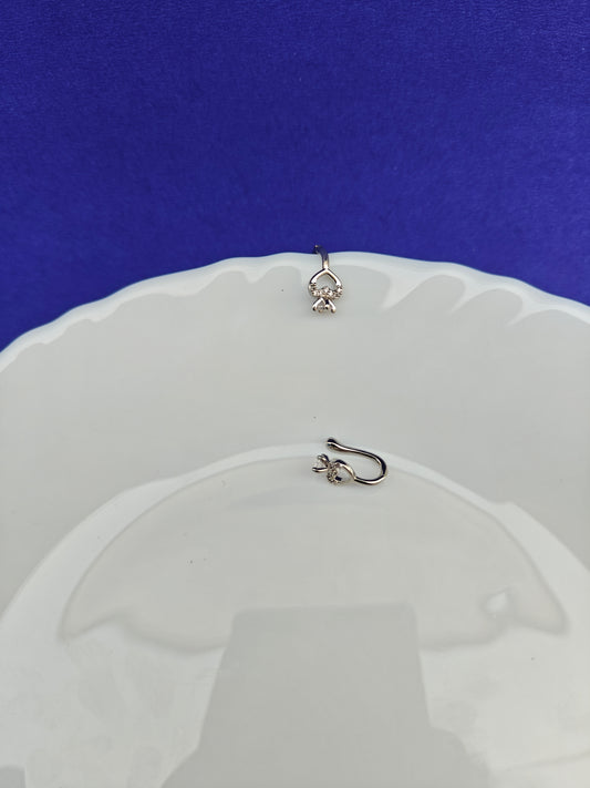 18 K PLATED MULTI USE SILVER NOSEPIN/EARCUFF SINGLE