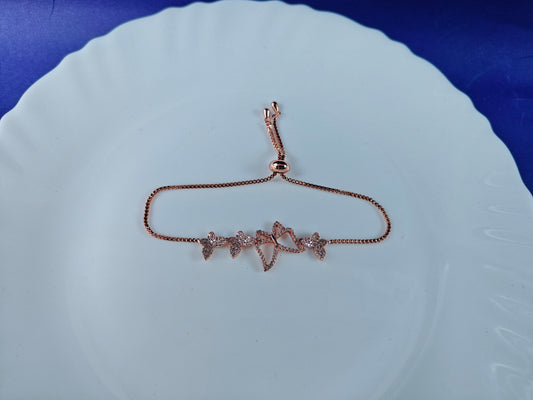 ADJUSTABLE ROSE  GOLD CHAIN BRACELET M  A2