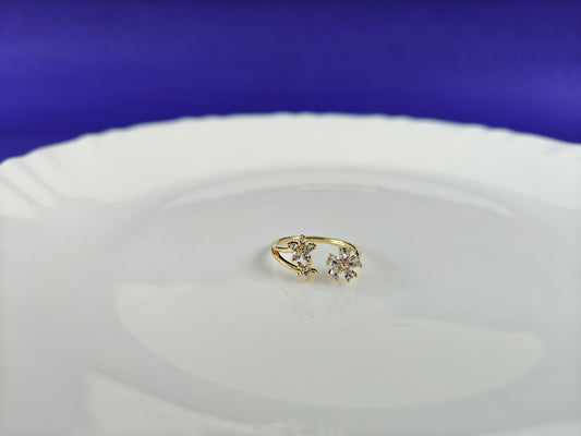 GOLD  ADJUSTABLE RING X