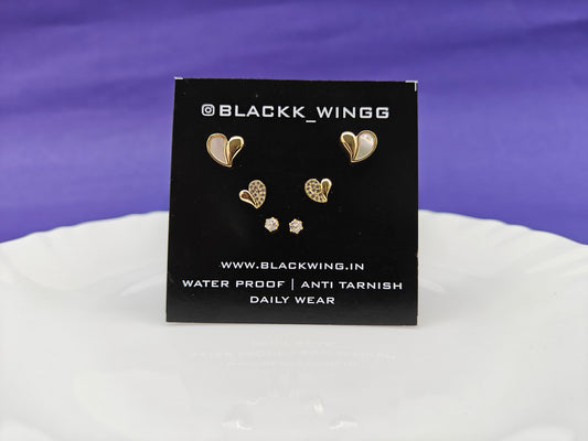 GOLD COMBO EARRING 2B Y X