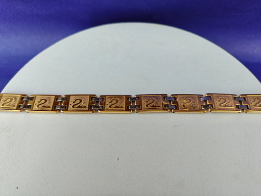 MENS GOLD SILVER CHAIN BRACELET N xx