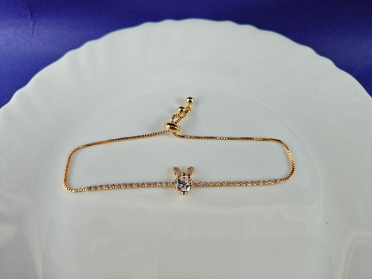 ADJUSTABLE GOLD CHAIN BRACELET ZA A2 xx