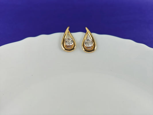 GOLD EARRING  8G T7 X