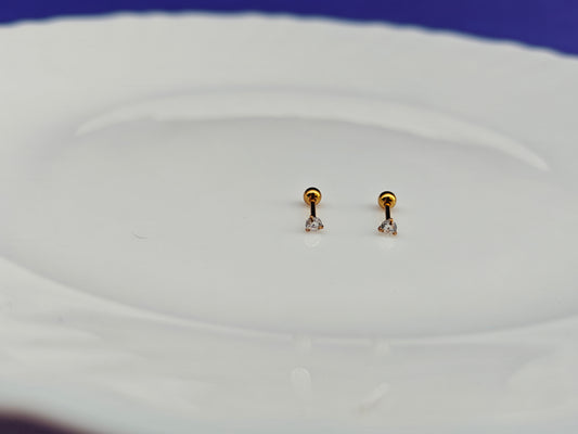 SCREW TYPE EARRINGS ANTI TARNISH AS 10