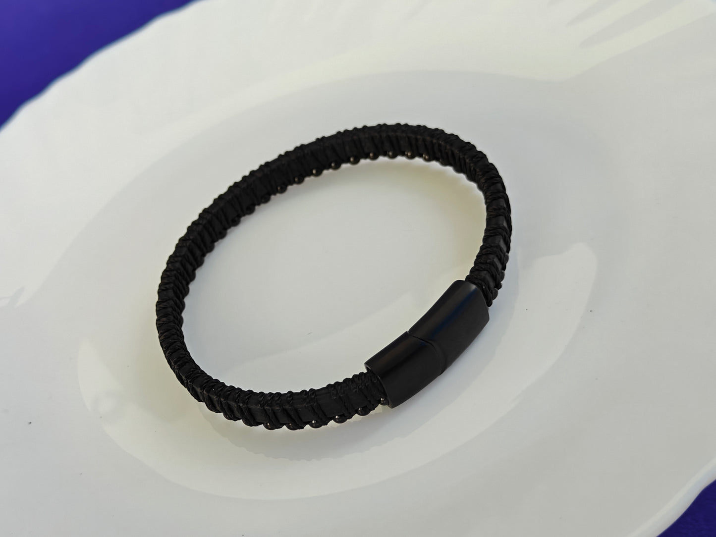 BLACK LEATHER BRACELET