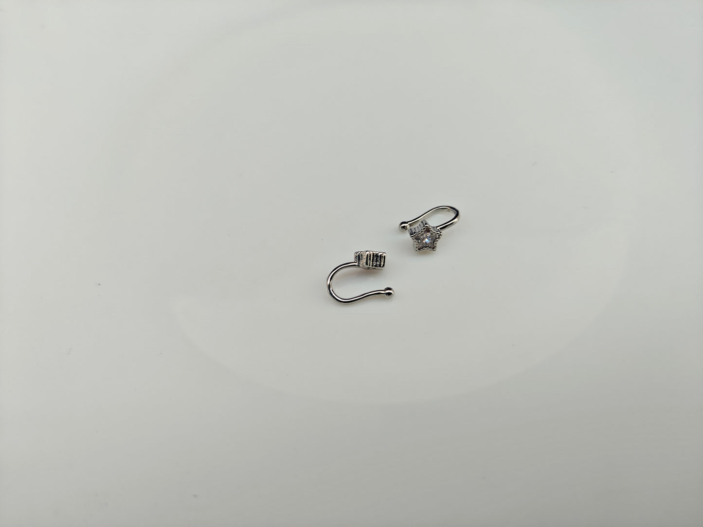 18 K PLATED MULTI USE SILVER NOSEPIN/EARCUFF SINGLE