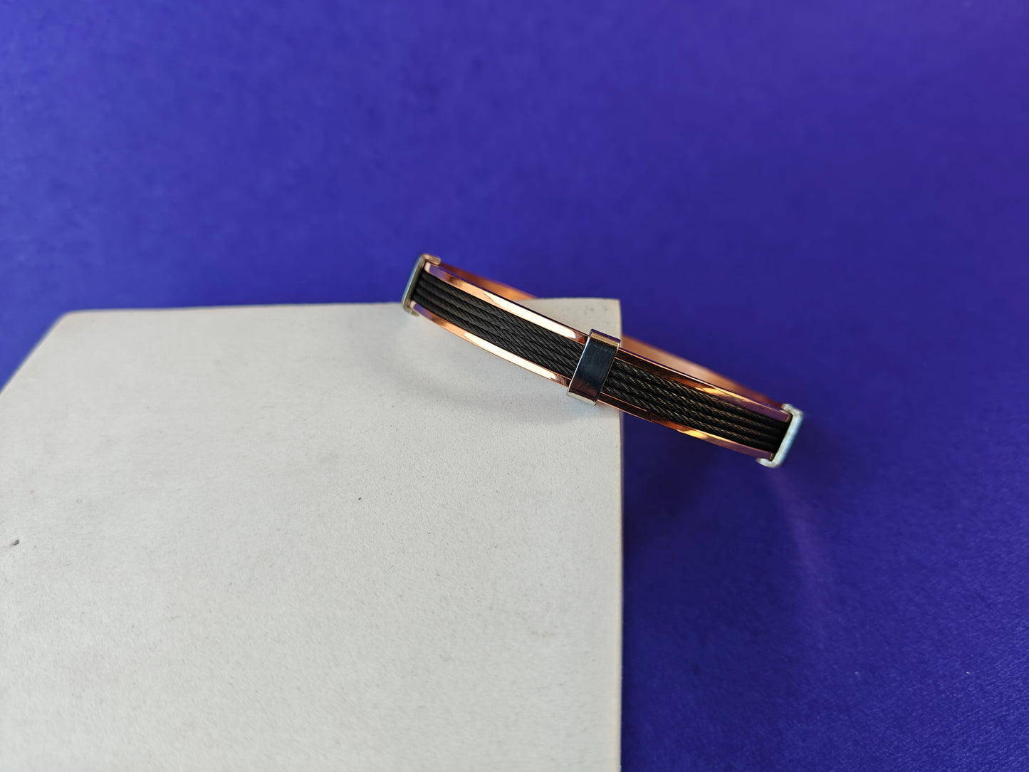 UNISEX KADA ROSEGOLD BLACK BRACELET xx2