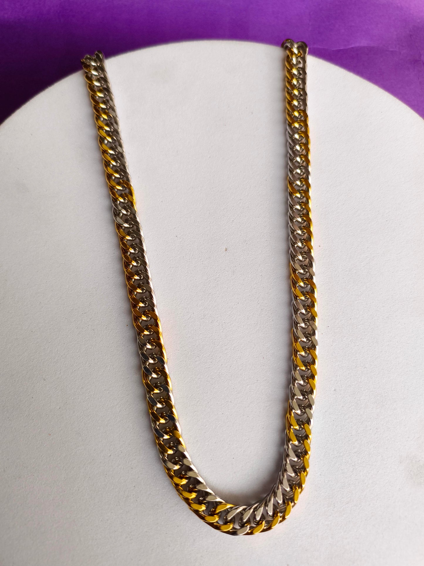 UNISEX GOLD SILVER CHAIN B2 U