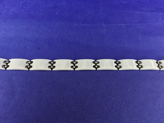 MENS SILVER WHITE CHAIN BRACELET I xx