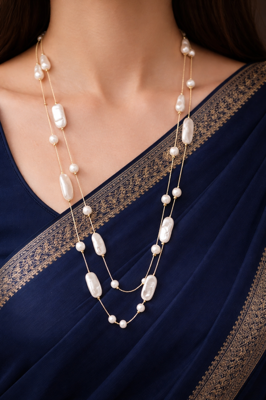 PEARL TWO LAYER CHAIN