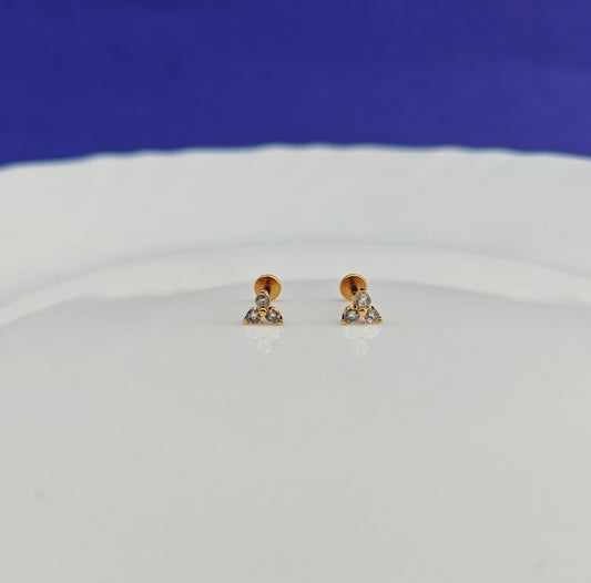 SCREW TYPE EARRINGS ANTI TARNISH AS 2