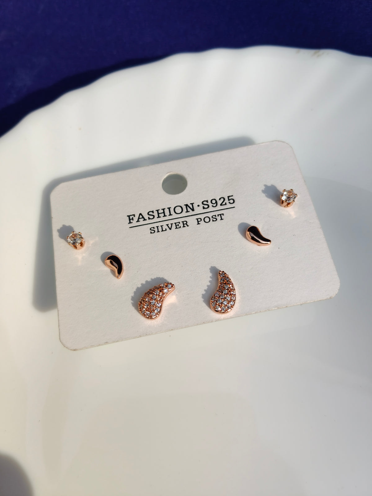 ROSE GOLD COMBO EARRING C Y