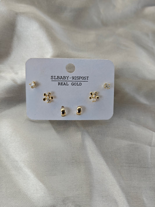 GOLD COMBO EARRING L Y