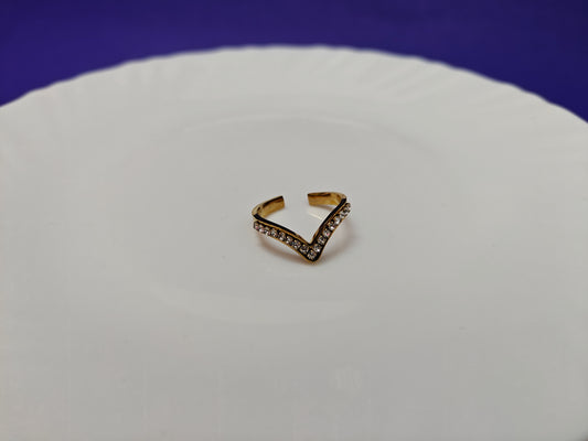 GOLD ADJUSTABLE RING xx