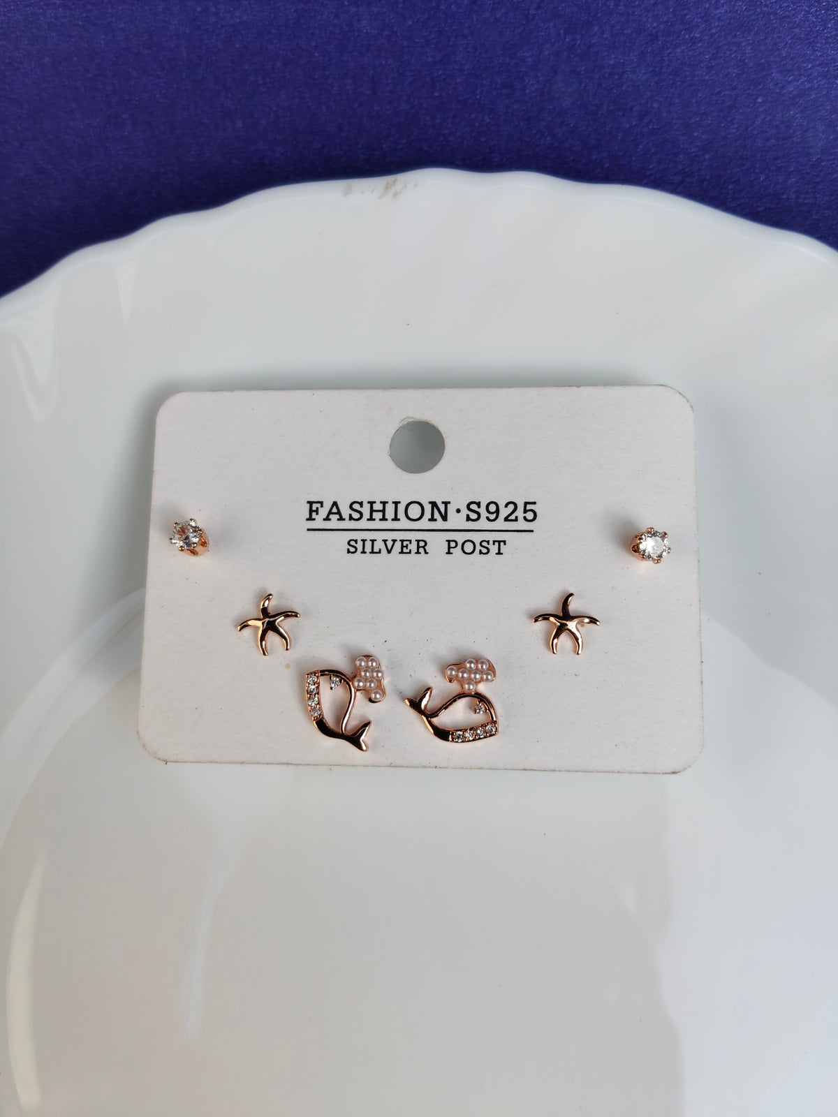 ROSE GOLD COMBO EARRING C Y
