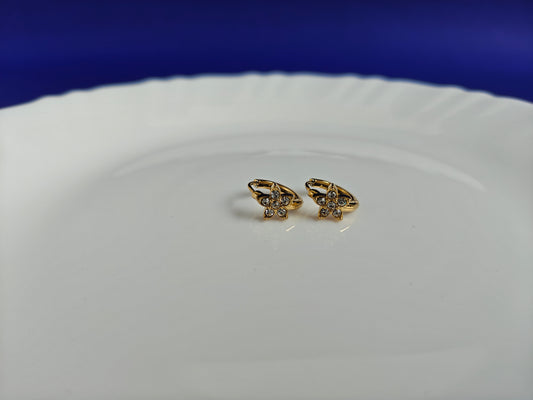 GOLD EARRING  8A T7 X