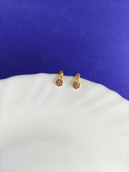 SCREW TYPE GOLD EARRINGS ANTI TARNISH