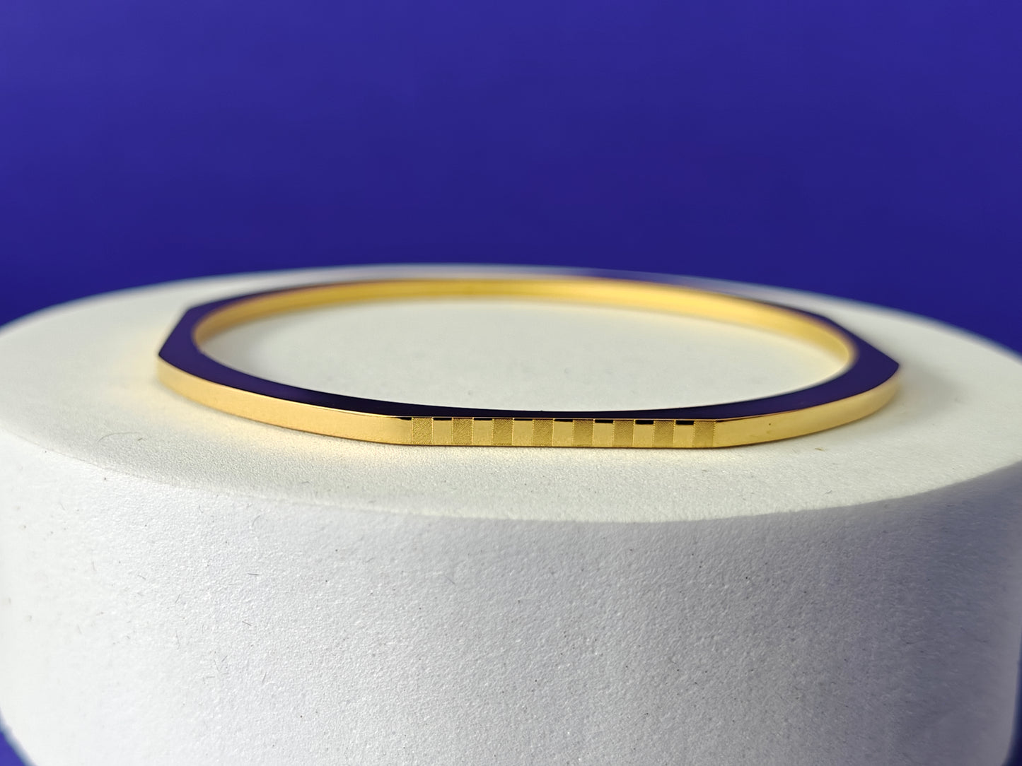 18K PLATED GOLD BANGLE PAIR