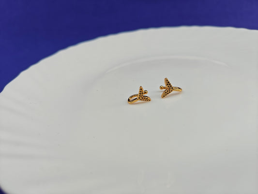 18 K PLATED MULTI USE SILVER NOSEPIN/EARCUFF SINGLE