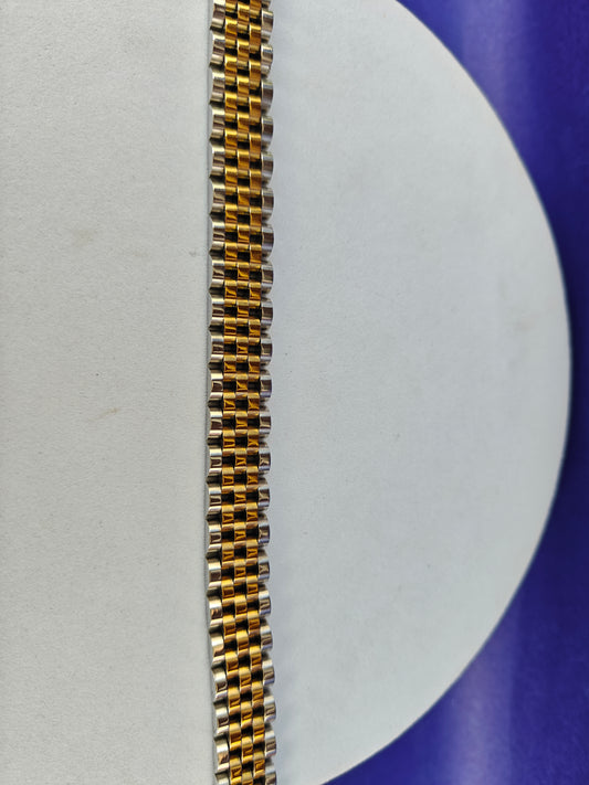 MENS GOLD SILVER CHAIN BRACELET D