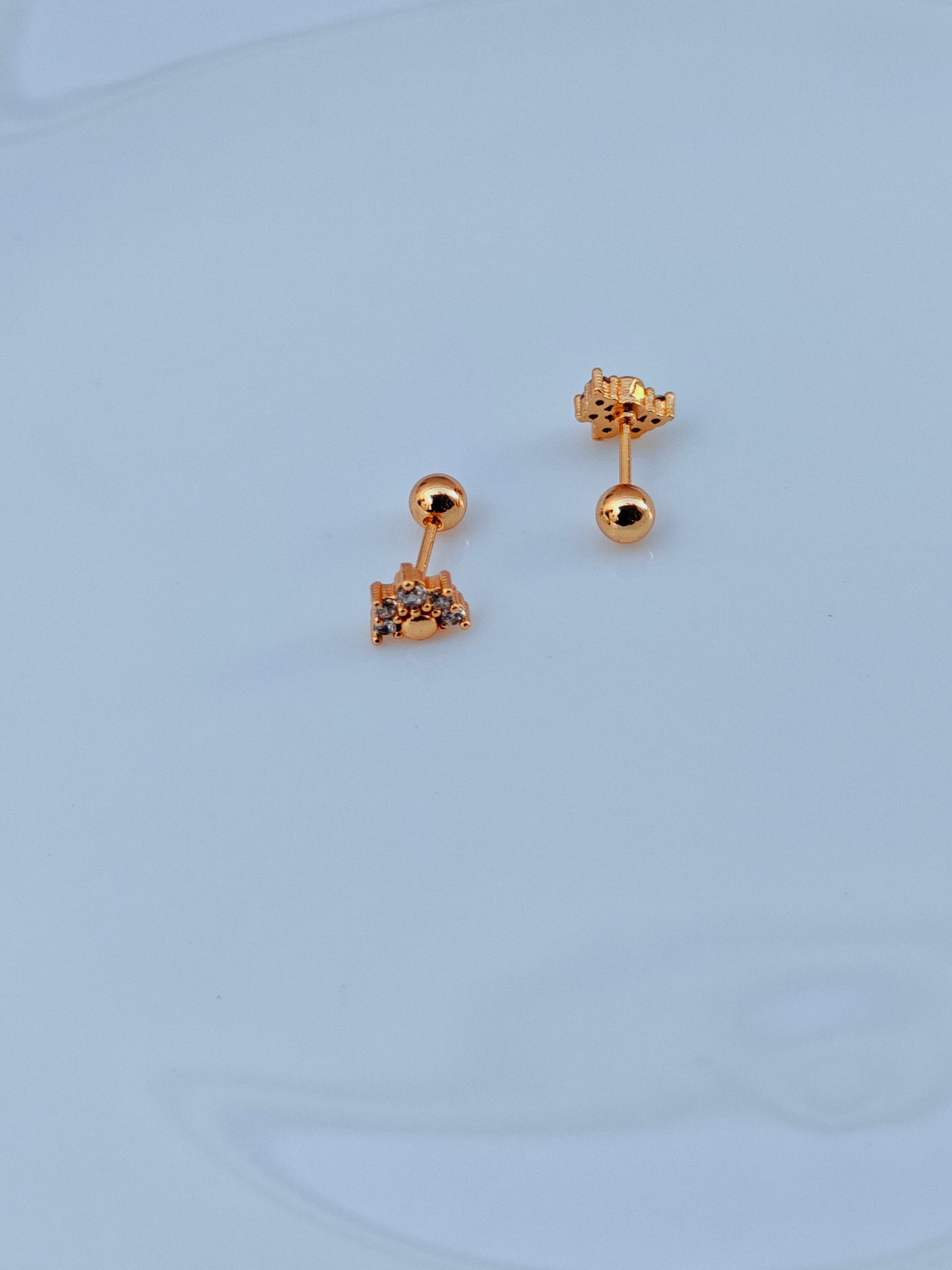 SCREW TYPE GOLD EARRINGS ANTI TARNISH AS 4.