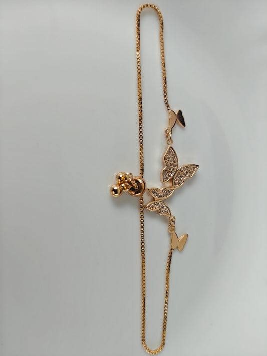ADJUSTABLE ROSEGOLD CHAIN BRACELET W A1