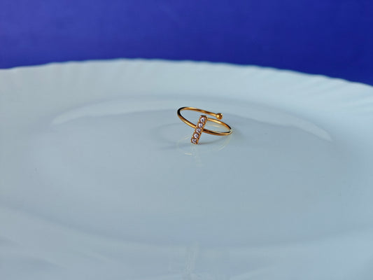 GOLD ADJUSTABLE RING ..