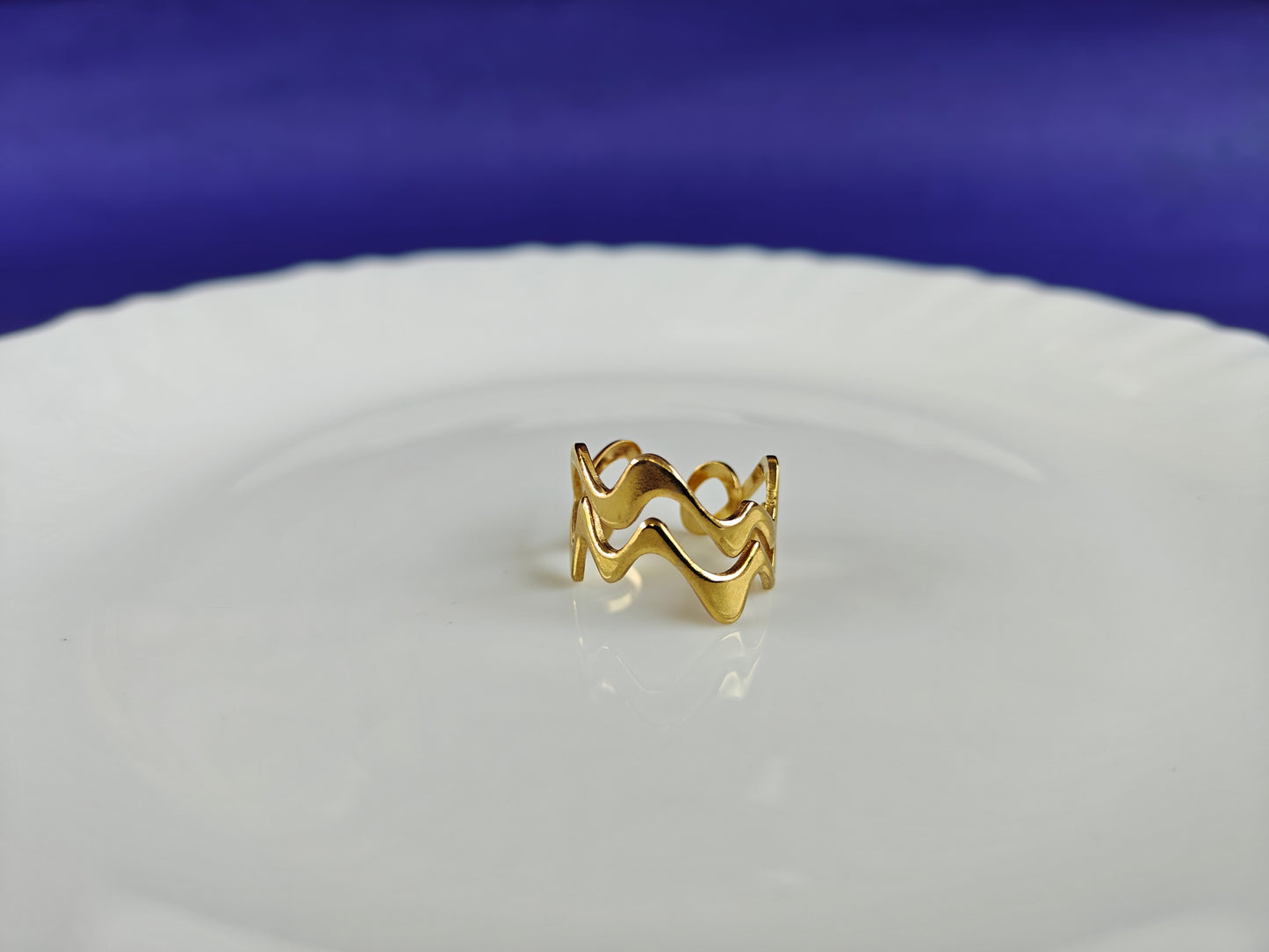 GOLD ADJUSTABLE RING X