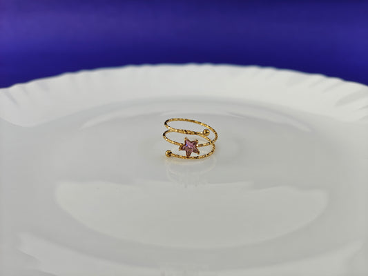 GOLD  ADJUSTABLE RING X