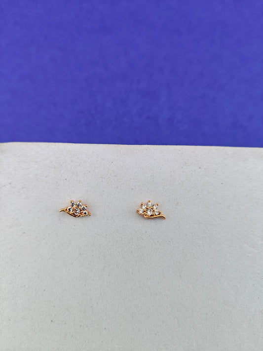 SCREW TYPE GOLD EARRINGS ANTI TARNISH AS 4.