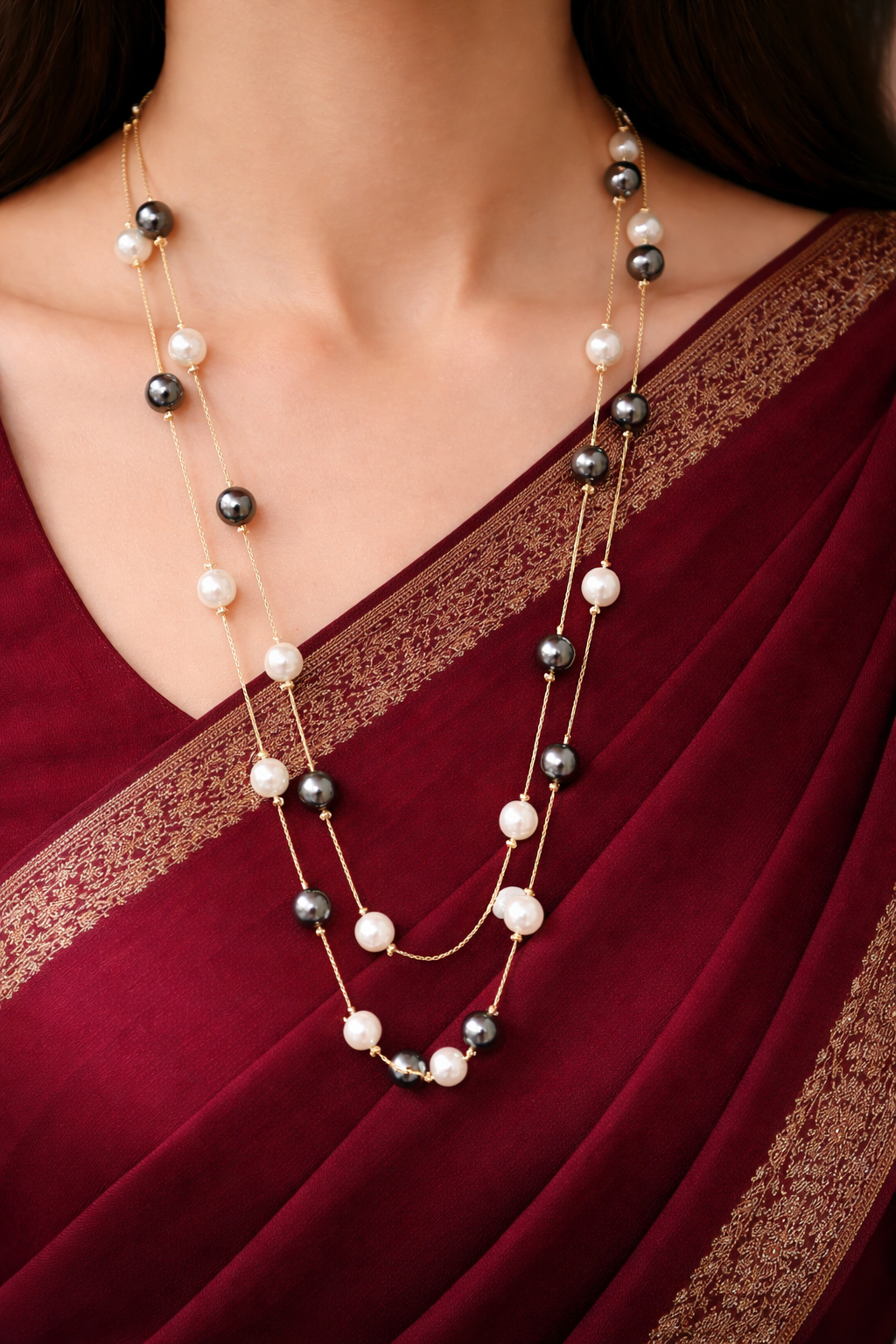 PEARL TWO LAYER CHAIN