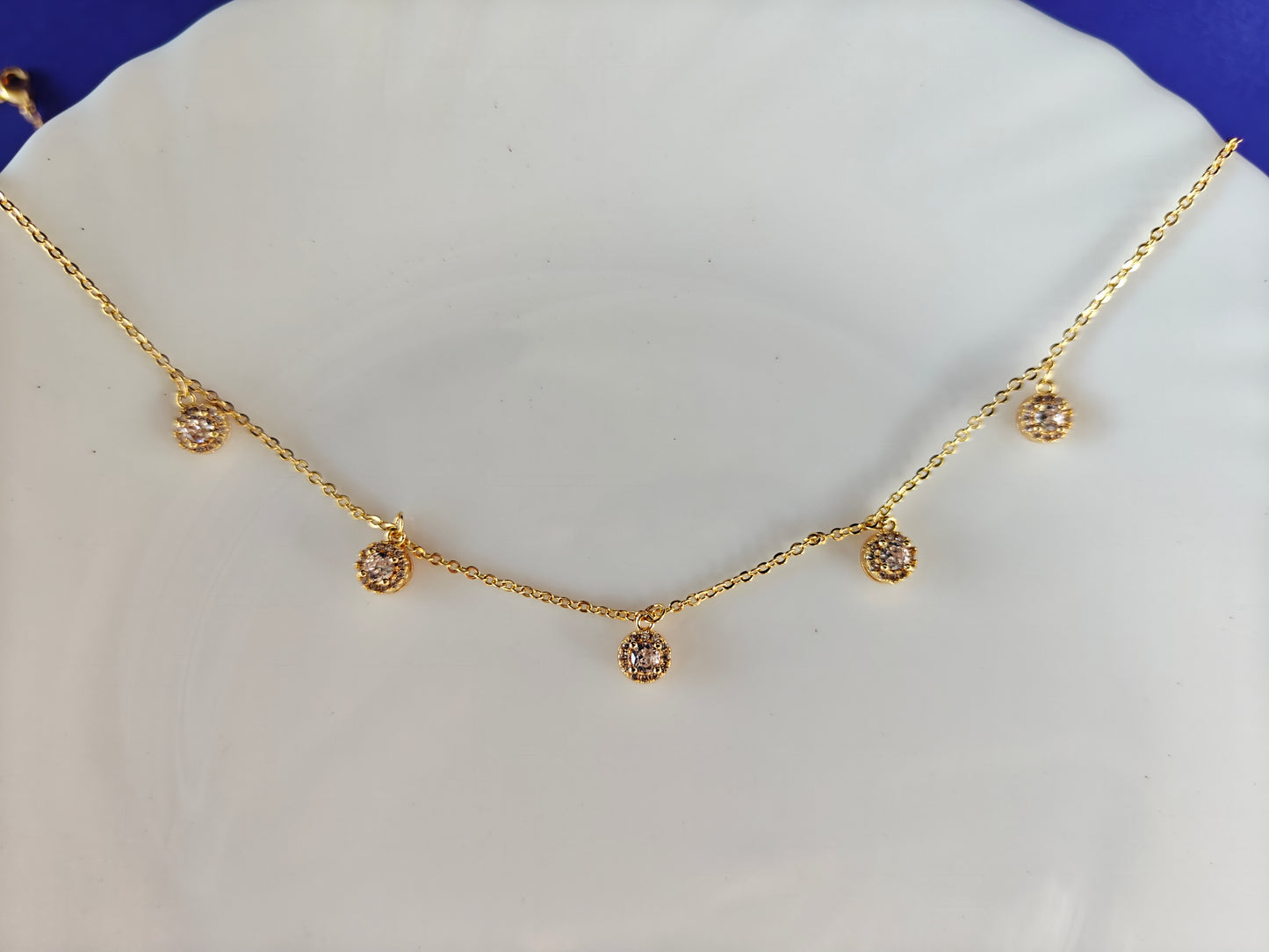 FULLY ADJUSTABLE GOLD CHAIN COMBO WITH EARRINGS